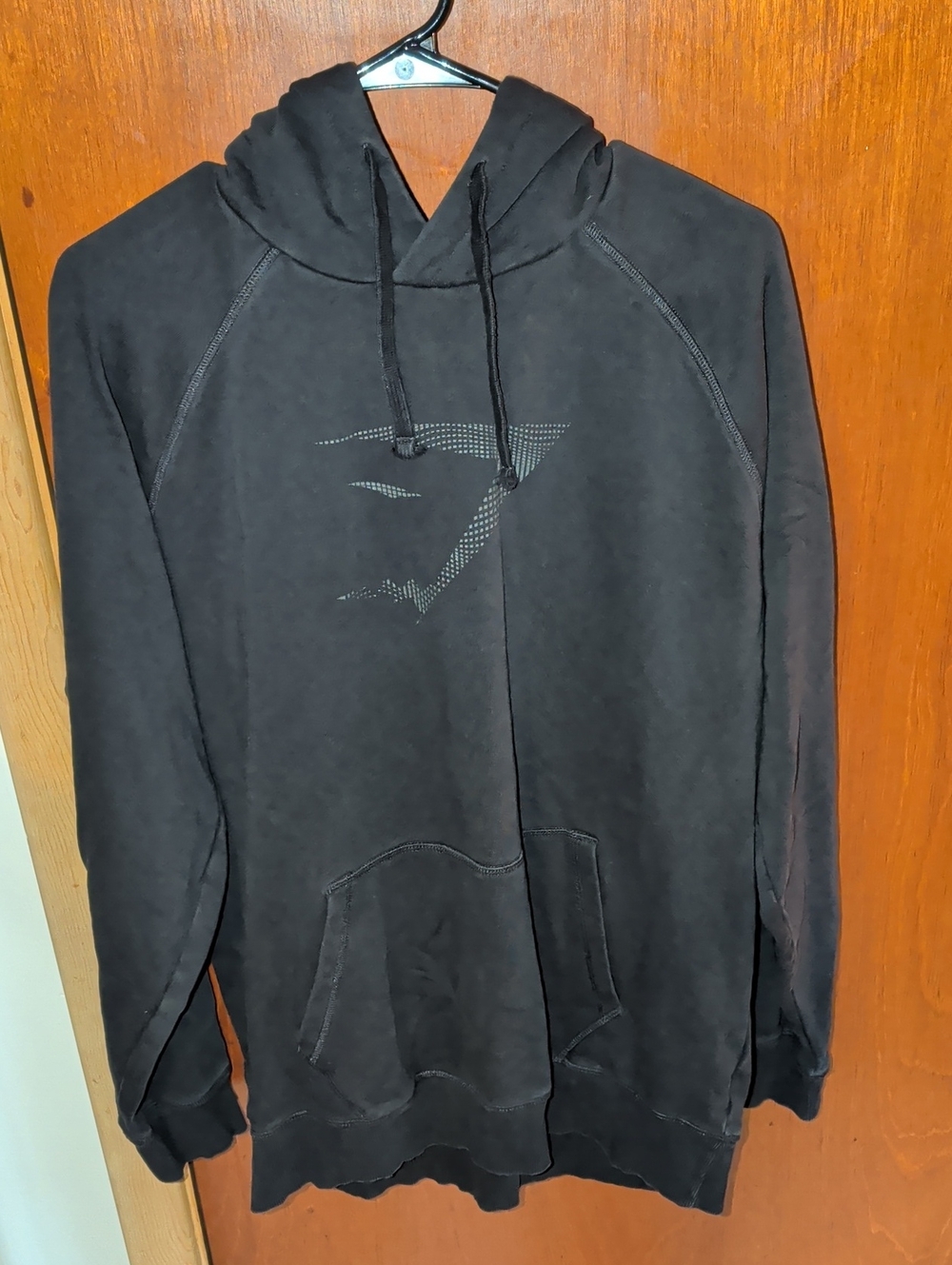 Gymshark Black Pullover Hoodie with Subtle Dot Logo